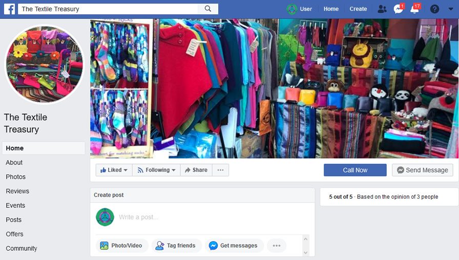 The Textile Treasury Facebook Page